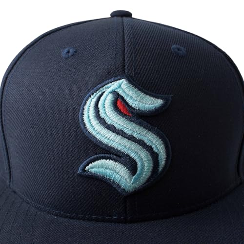 AMERICAN NEEDLE Seattle Kraken Officially Licensed NHL Baseball Snapback Dad Hat (42412A-SEK-NAVY) - Image 3
