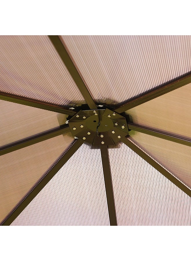 Pan Home Alvero Gazebo 300X300X270 Cm - Brown  - Image 5