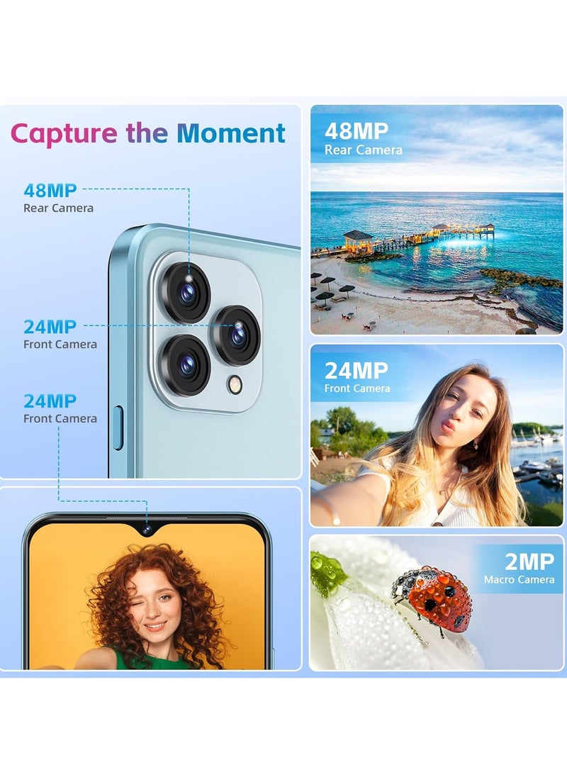 Cubot - P80 Android 13 Smartphone 8GB RAM 512GB ROM 6.58 Inch FHD+ Screen Battery Power 5200mAh 48MP+24MP Triple Cameras Mobile,Dual SIM 4G Fingerprint/NFC/OTG/Global Version - Image 1