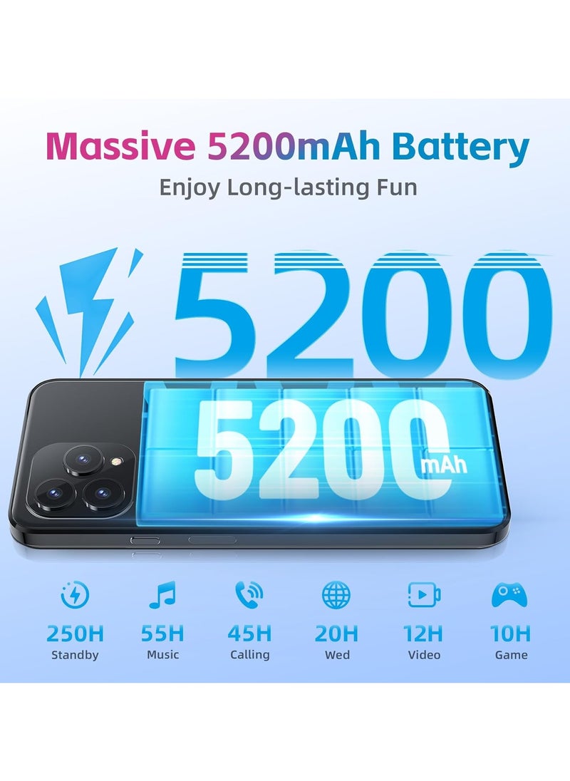 Cubot - P80 Android 13 Smartphone 8GB RAM 512GB ROM 6.58 Inch FHD+ Screen Battery Power 5200mAh 48MP+24MP Triple Cameras Mobile,Dual SIM 4G Fingerprint/NFC/OTG/Global Version - Image 1