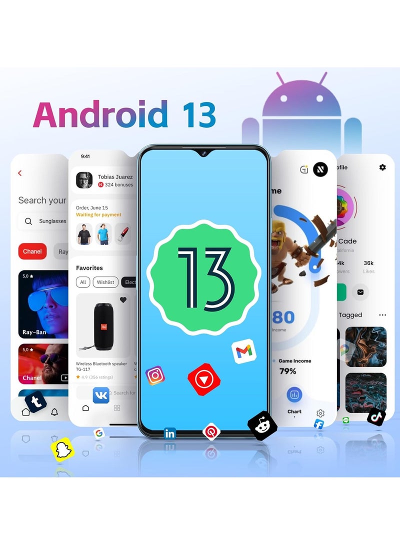 Cubot - P80 Android 13 Smartphone 8GB RAM 512GB ROM 6.58 Inch FHD+ Screen Battery Power 5200mAh 48MP+24MP Triple Cameras Mobile,Dual SIM 4G Fingerprint/NFC/OTG/Global Version - Image 1
