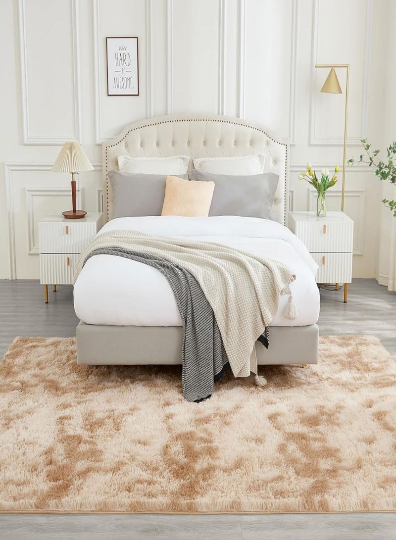 GOOTOY Modern Style Area Rug Non-Slip Super Soft Touch Living Room Bedroom Kitchen Decoration Of Carpet Floor Rug Fluffy Long Pile Rectangular 140x200cm - Image 2