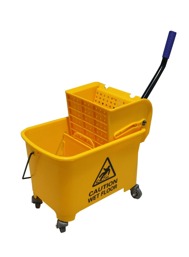 Commercial Mop Bucket with Wringer, Household Portable Mop Bucket, Ideal for Household and Public Places Floor, 21 Quart Capacity, Yellow - Image 4