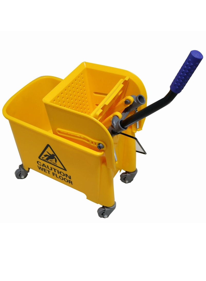 Commercial Mop Bucket with Wringer, Household Portable Mop Bucket, Ideal for Household and Public Places Floor, 21 Quart Capacity, Yellow - Image 3