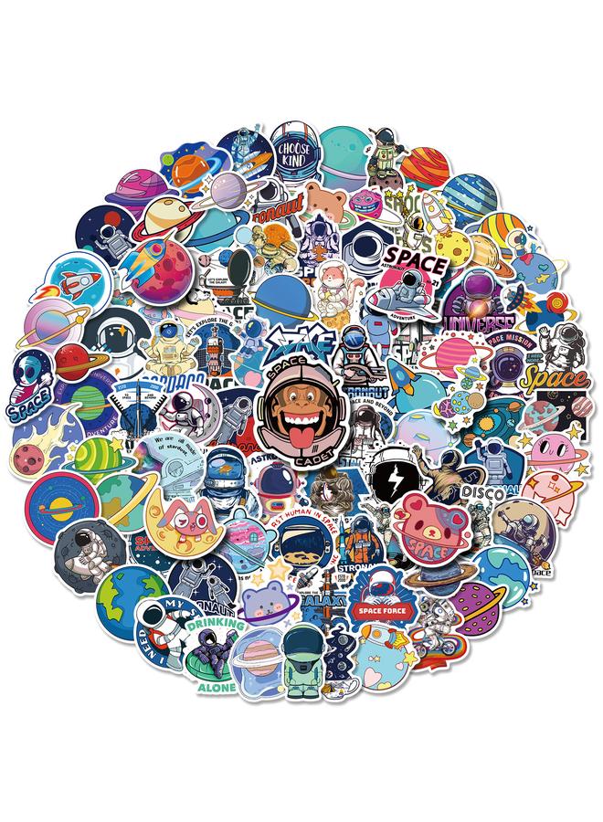 Bluejw 100 Planet Astronaut Stickers NASA Space Alien Universe Stickers Trolley Case Notebook Stickers - Image 3