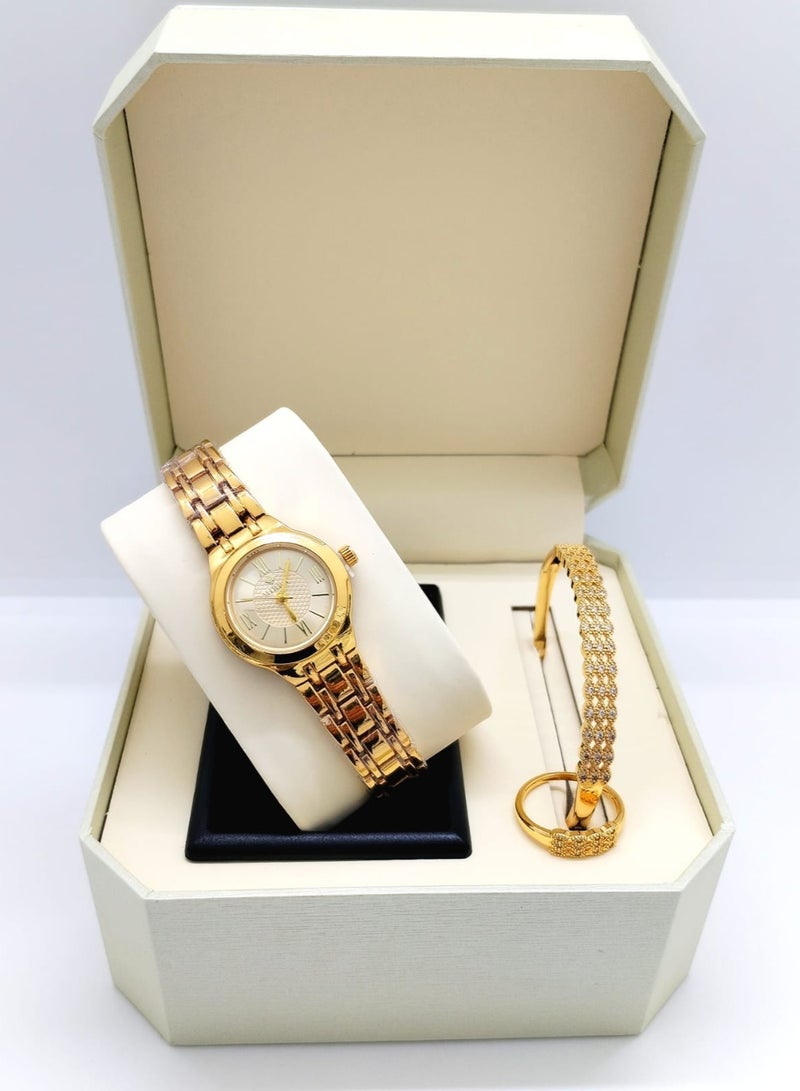XII Women's watch set consisting of a watch, bracelet and ring