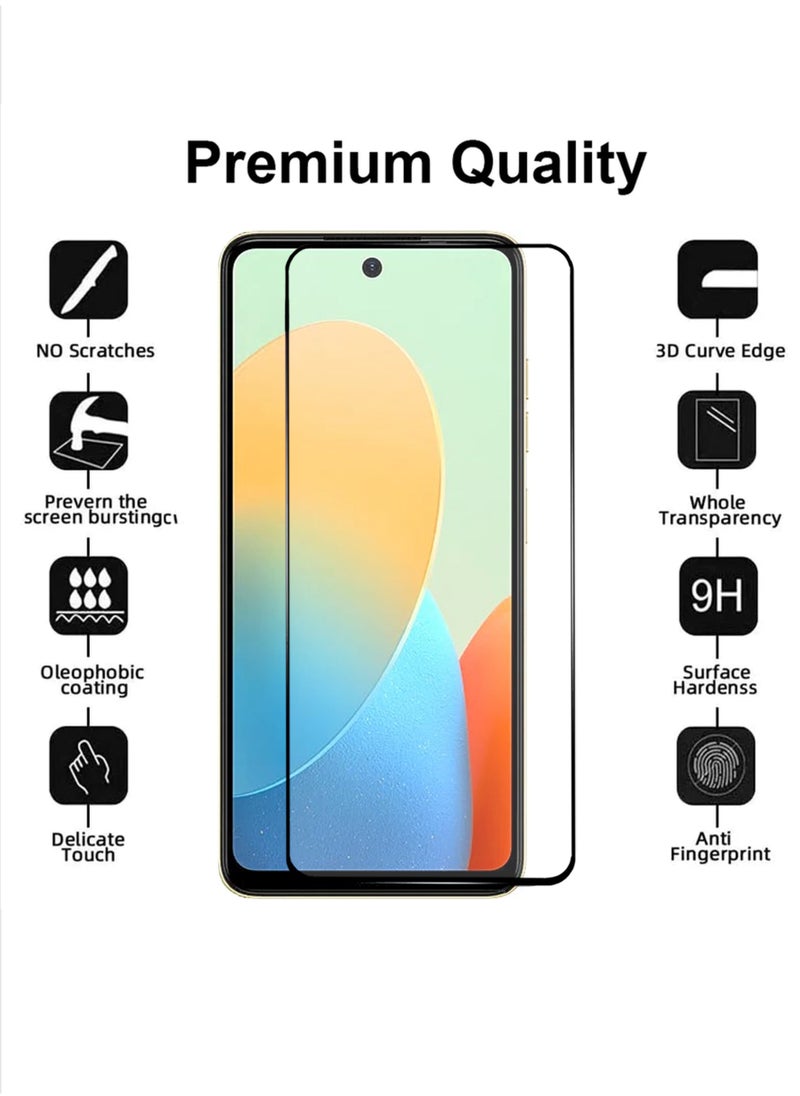 Tecno Spark Go 2024 Screen Protector - Edge to Edge Tempered Glass Screen Protector, High Transparency, Delicate Touch, Anti-Explosion, Smooth Arc Edges, Easy Installation