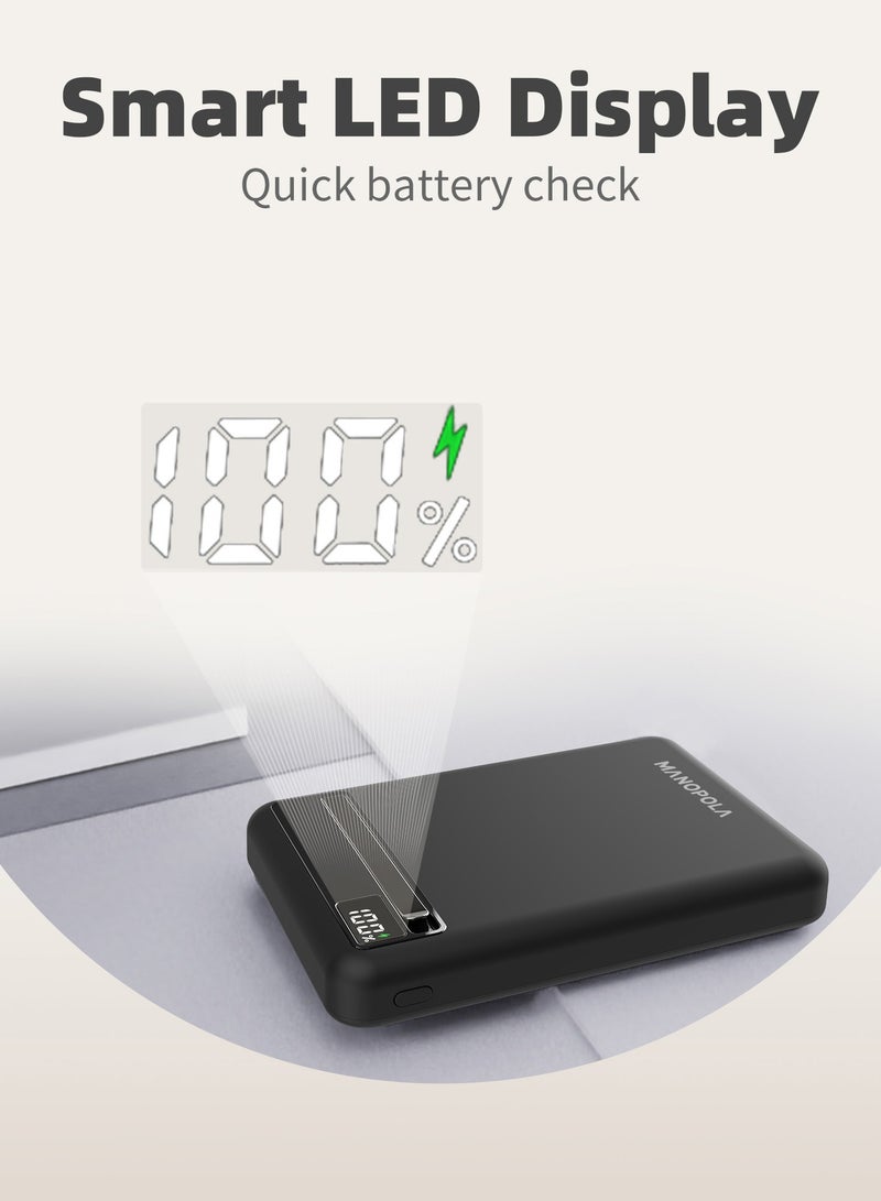 مقبض الباب بنك طاقة مغناطيسي، بطارية Mag-Safe بسعة 10000 مللي أمبير/ساعة مع كابل USB-C، شاحن لاسلكي محمول مع حامل قابل للطي، شحن سريع PD بقوة 22.5 وات لأجهزة iPhone 16/15/14/13/12/Pro/Mini/Pro Max - Image 5