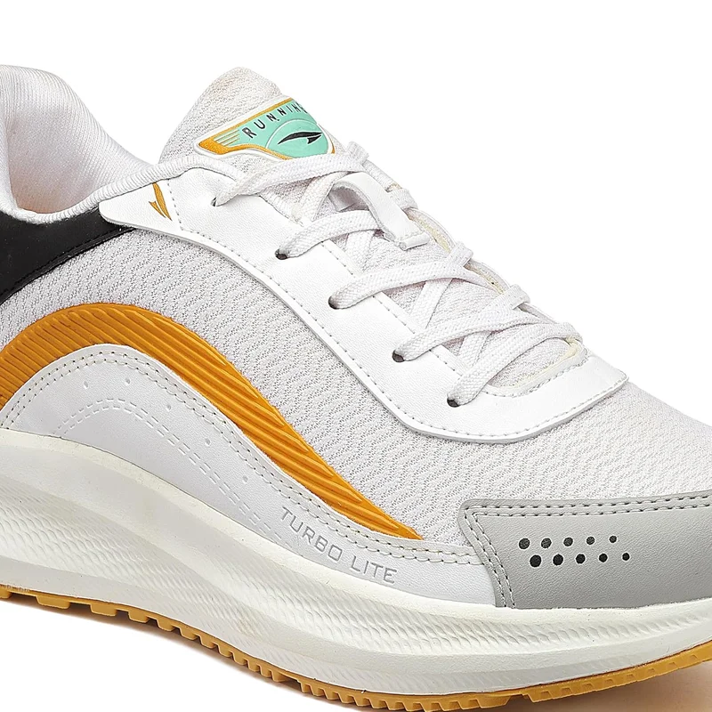 Asian Lightweight White Mustard Running Shoes for Men and Boys