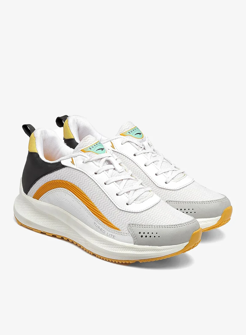 أسيان أحذية جري خفيفة الوزن باللون الأبيض الخردلي للرجال والأولاد