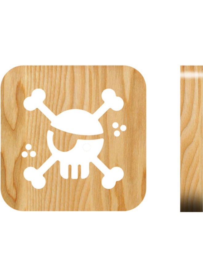 NIBEMINENT Pirate Shaped Hollow Table Lamp Brown 19x19cm - Image 1