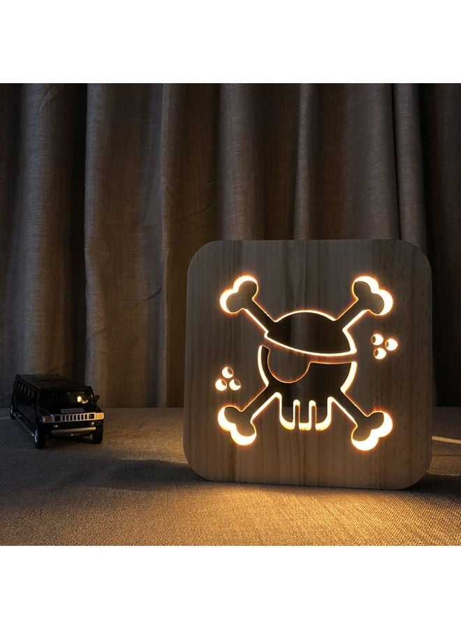 NIBEMINENT Pirate Shaped Hollow Table Lamp Brown 19x19cm - Image 5