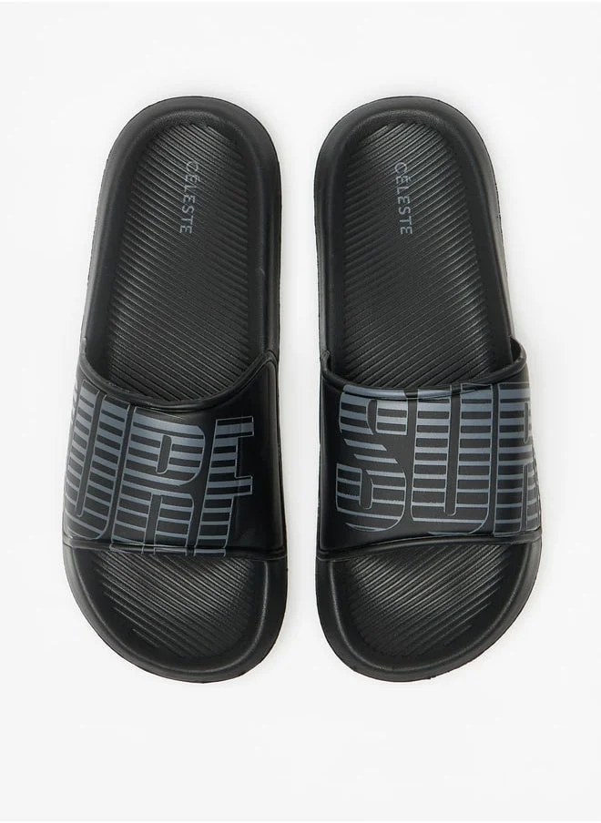 سيليست Women's Typographic Print Slides