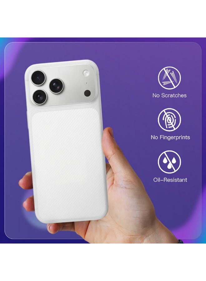 CATANES 2Packs Case Cover for iPhone 17 Pro Max, Air Skin Line Design Back Cover, Sturdy Durable Ultra-Thin Case, Drop Protection Cover Clear with Privacy Screen Protector - White - Image 4