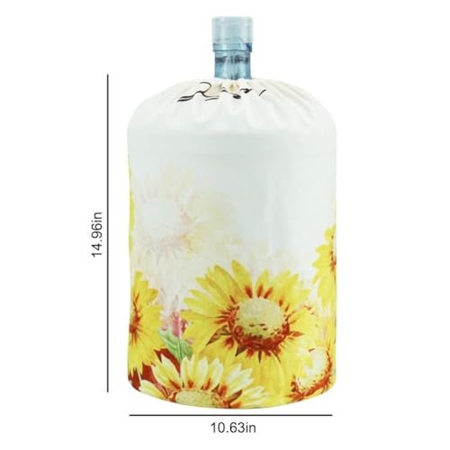 ZUYYON 5 Gallon Water Dispenser Barrel Dust Cover Water Cooler Dust Proof Cover for Decoration, Reusable Bottle Bucket Protector(Sunflower) - Image 2