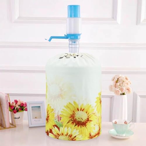 ZUYYON 5 Gallon Water Dispenser Barrel Dust Cover Water Cooler Dust Proof Cover for Decoration, Reusable Bottle Bucket Protector(Sunflower) - Image 3