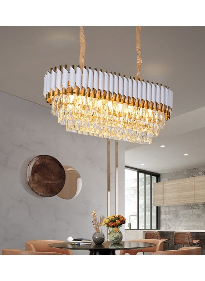 Generic 80 cm White Oval Chandelier, Elegant and Beautiful."  - Image 2
