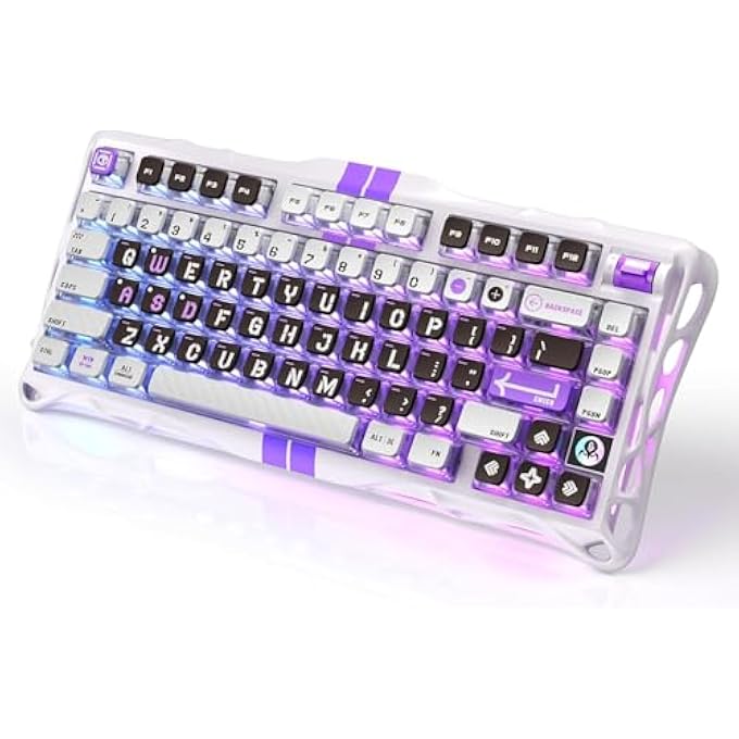 MERCURY V75 HE KEYBOARD – 75% HALL‑EFFECT MAGNETIC‑SWITCH GAMING KEYBOARD, 79‑KEY, 8000 HZ POLLING, 0.005RT, WIRED USB-C, RGB BACKLIT, ADJUSTABLE ACTUATION, SEMI‑ALUMINUM CHASSIS -MECHA GRAY
