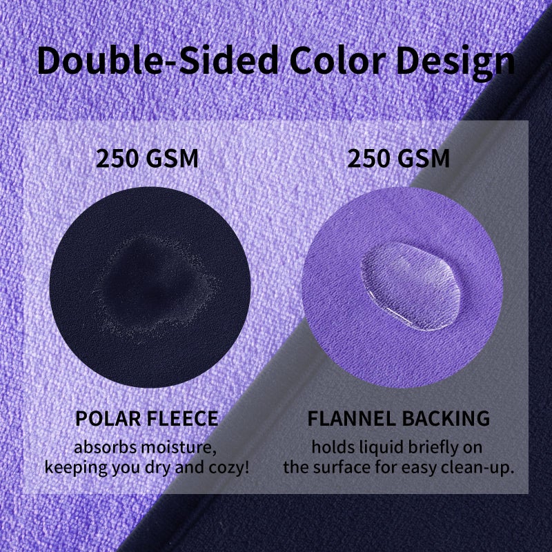 QiyI Waterproof Blanket for Bed Couch Sofa, Small Washable Reversible & Reusable Pet Dog Cat Throw Blanket, Leakproof Stain Resistant Sofa Cover, 40"x60", Dk Purple/Lt Purple - Image 4