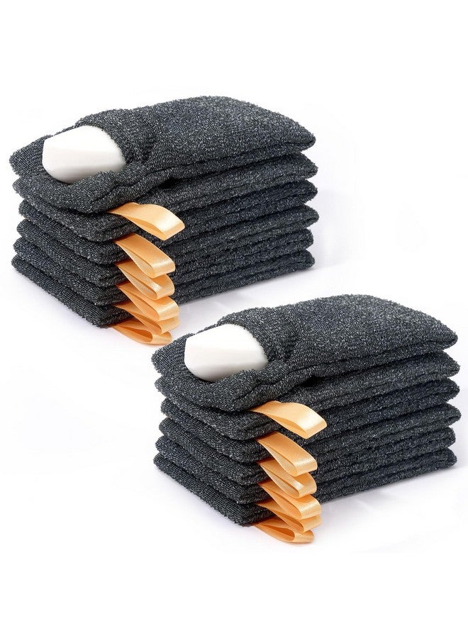 Antimbee 12Pack Soap Pocket Exfoliating Soap Saver Pouch Body Scrubber Rough Sponge Exfoliator For Bath Or Shower Gray Mesh Bar Soap Foam Lather Pouch - Image 1