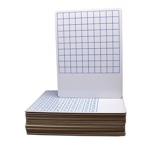 Flipside Products 9" x 12" Two Sided Dry Erase Board Hundreds Grid, Learn to Count, Counting Aid, Number Chart, Classroom and Home, Pack of 24 - Image 1