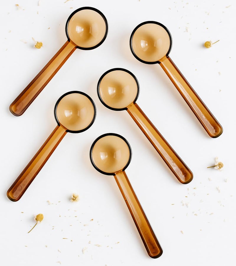 MaruHub 5Pcs BPA-Free Plastic Masala Spoons Set | Small Spice Jar Scoops, Reusable Kitchen Condiment Spoons for Sugar, Tea, Coffee, Candy, Salt & Cooking | Non-Toxic Food Grade Spoons (Big) - Image 2