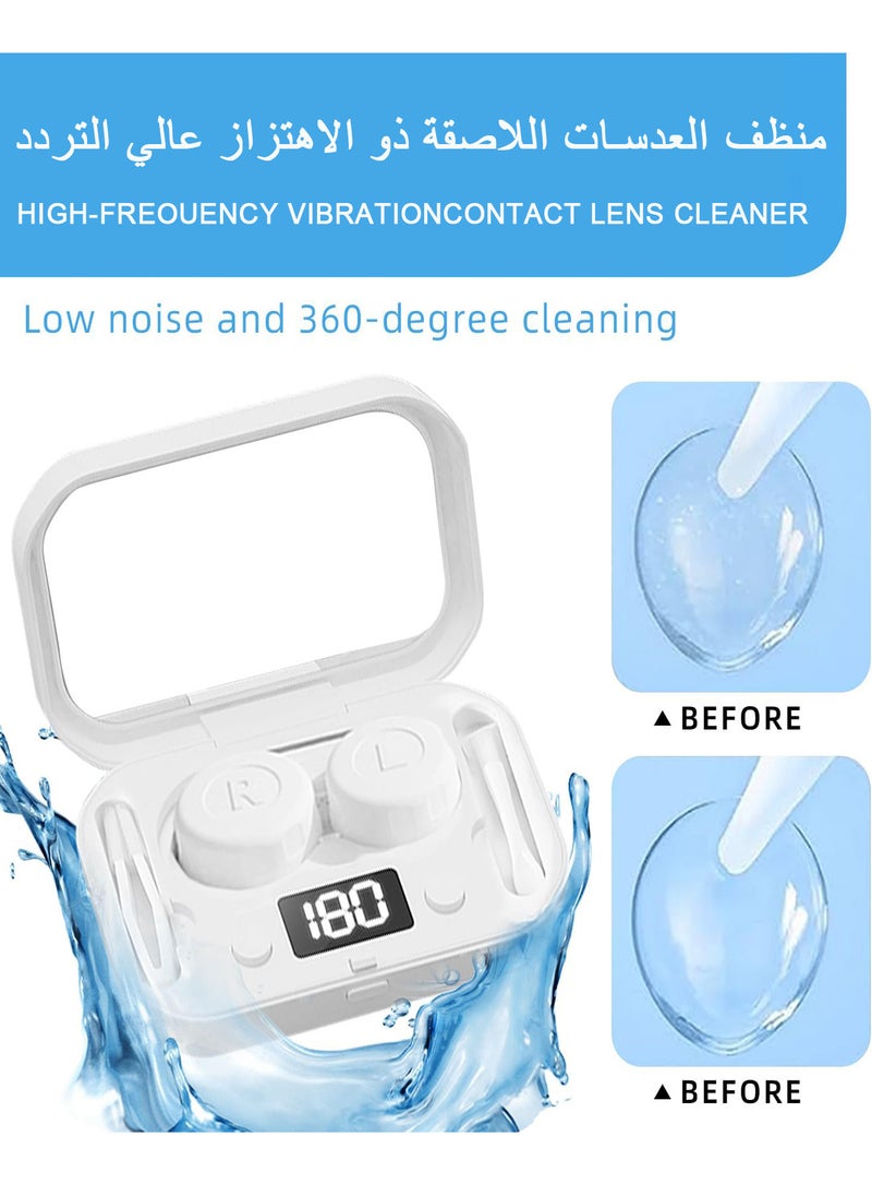 Generic Contact lens case ultrasonic cleaning portable automatic rechargeable cleaning device storage beauty lens case  - Image 3