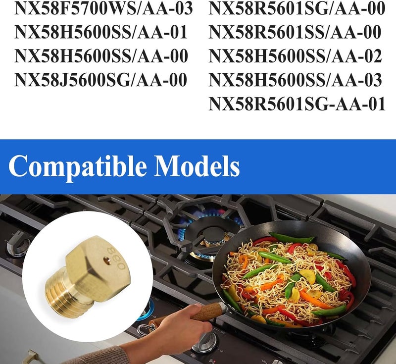 مجموعة تحويل مواقد الغاز DG96-00340B / DG69-00197A، قطعة غيار لإصلاح واستبدال مواقد الغاز، مصنوعة من البرونز - Image 5