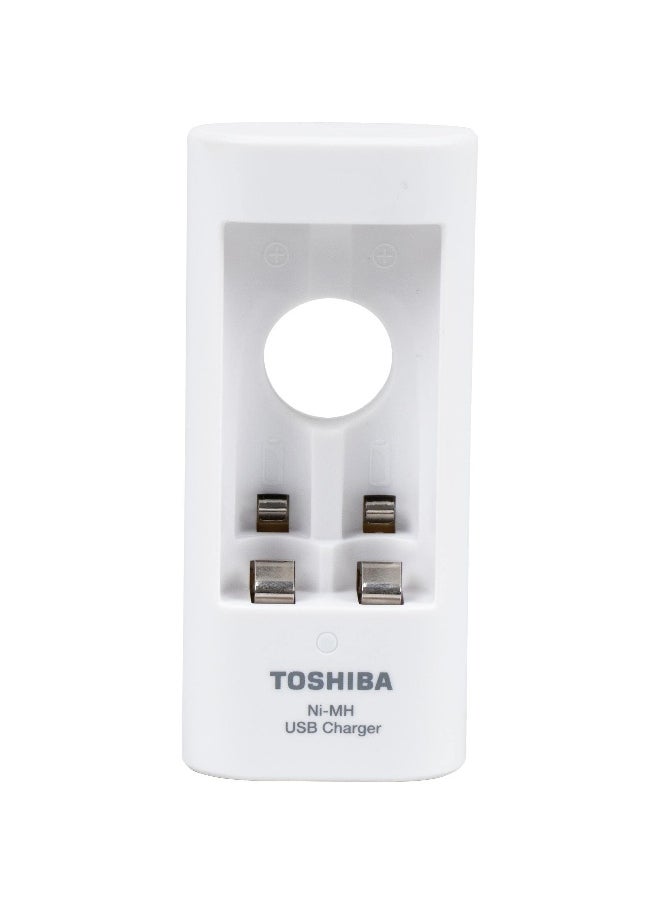 Toshiba 2 Pieces - Rechargeable Battery With Usb Charger Aa 2000Mah  - Image 1