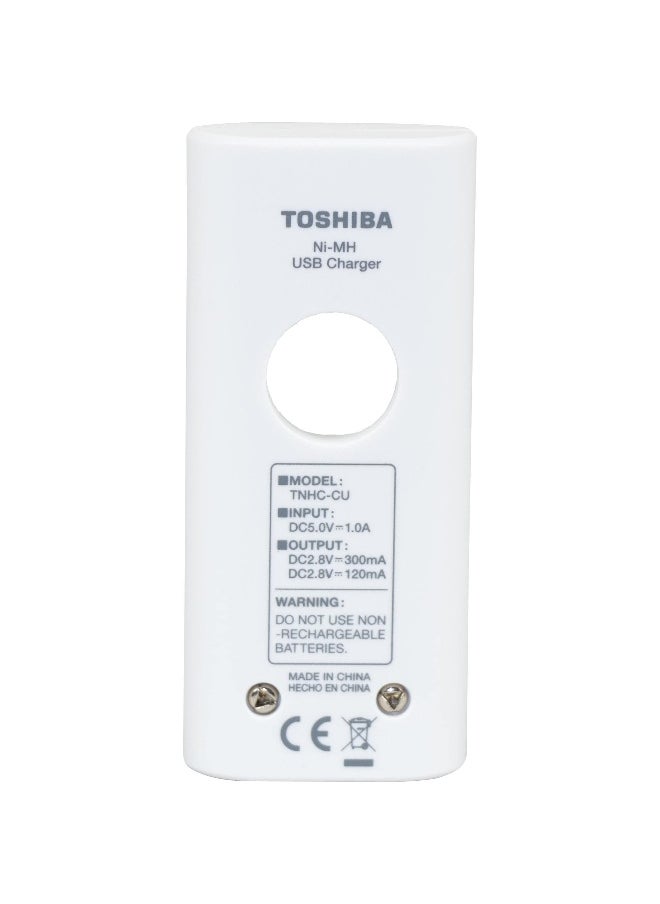 Toshiba 2 Pieces - Rechargeable Battery With Usb Charger Aa 2000Mah  - Image 4