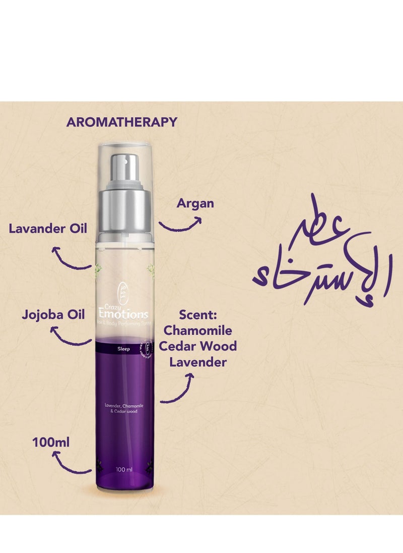 Crazy Emotions - Hair Perfume Crazy Emotion Sleep Enriched with Natural Oils Hair Mist Lavender Scent - Image 1