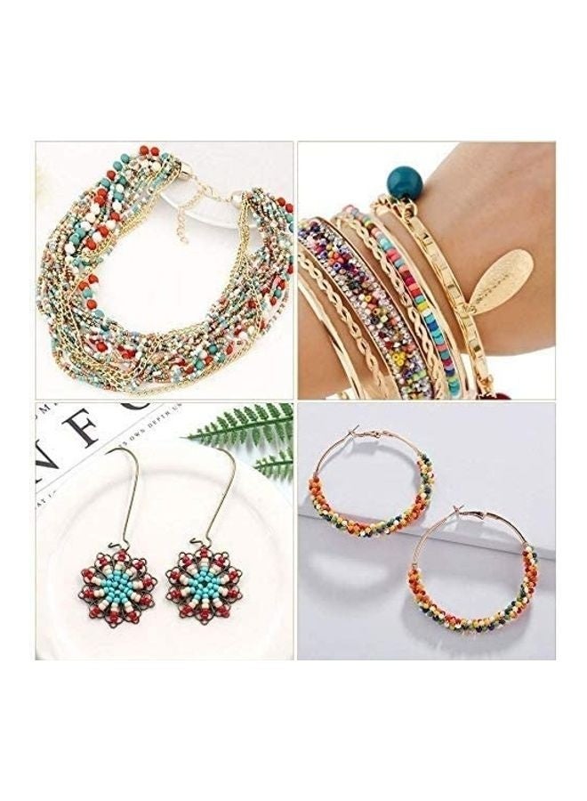 10000 Letter Beads And Pony Beads 24-Grid Bead Kit Set Rope Mini Seed Beads Set For Jewelry Making Bracelet Beads Finding Diy Crafts Beading Needles For Bracelet Making - Image 3