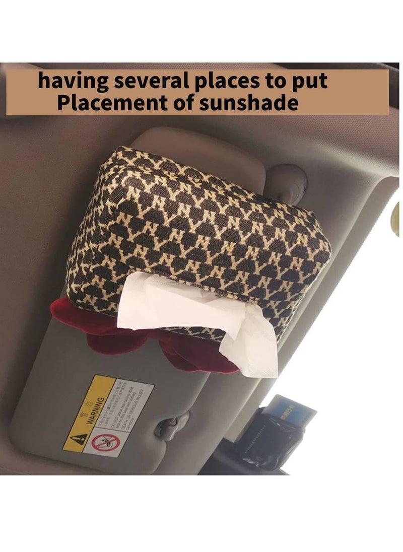 KASTWAVE Car Tissue Holder, Dispenser Organiser Rear Seat Headrest Hanging Tissue Box with Adjustable Shoulder Strap, Cute Car Interior Accessories for Office Home Car Decoration Storage, 1Pcs  - Image 5