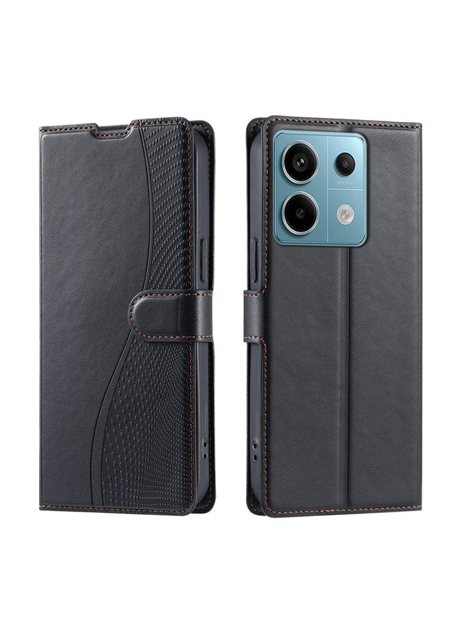 اس-توب جراب هاتف Redmi Note 13 Pro 5G Voltage جراب هاتف جلدي رفيع للغاية منقط - Image 1