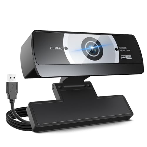 XOCLON 4K Webcam for PC - 4K Ultra HD Computer Camera with PDAF Autofocus, AI Noise-Canceling Mic, USB Plug & Play, 80° FOV & Auto Lighting Correction for Laptop & Desktop (Social Streaming Video Call​)​ - Image 1