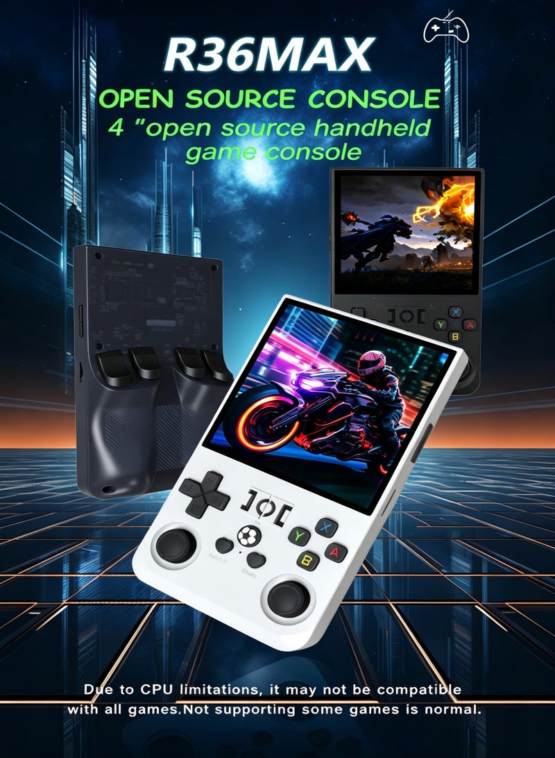 NexusTek R36MAX Handheld Game Console 4.0″ IPS HD Screen | Supports 30,000+ Classic Games | Dual Joystick / 2-Player | 4000mAh Battery Long-lasting Play | 128GB TF Card + Portable Storage Bag - Image 2