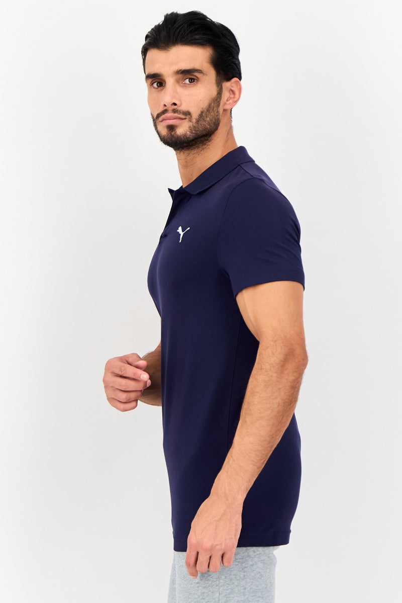 PUMA تي شيرت بولو قصير الأكمام للرجال، رياضي، خارجي، لون كحلي - Image 2