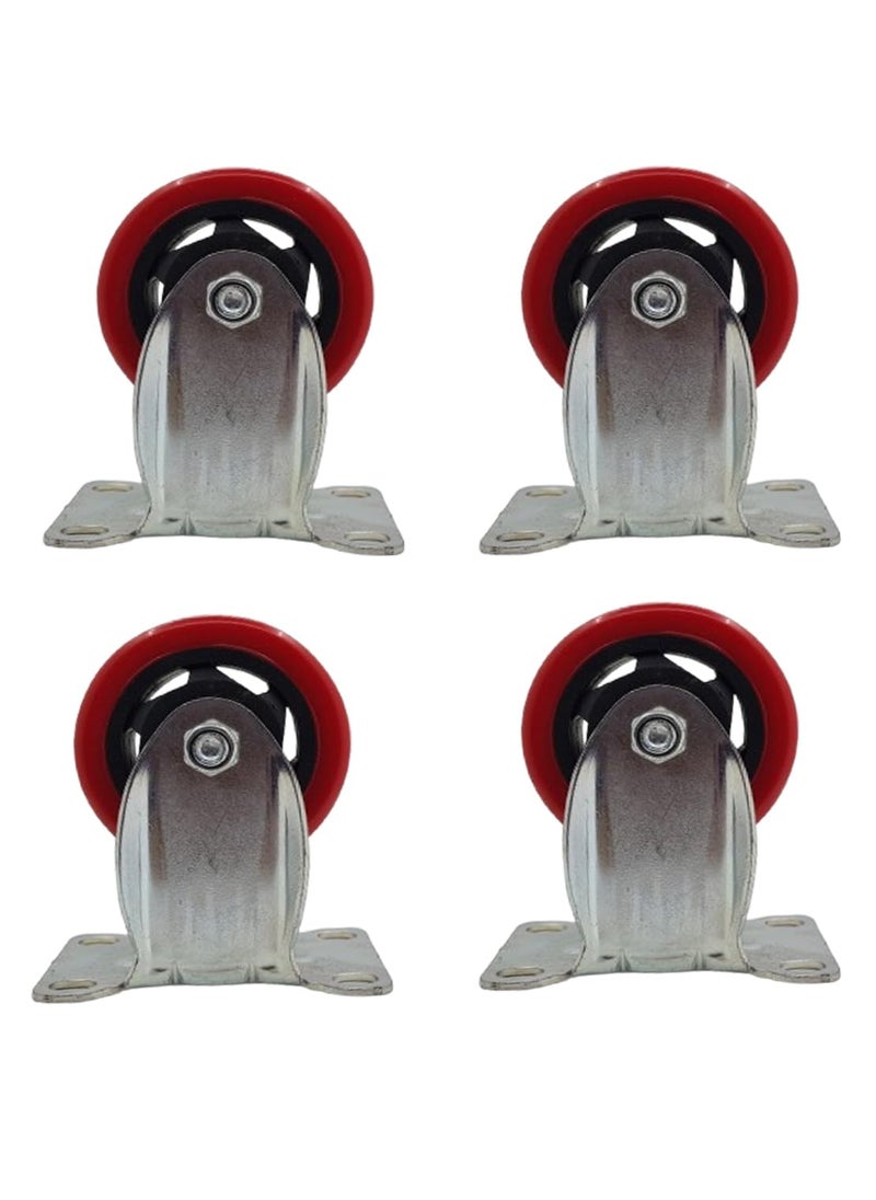 THOISEWELT THOISEWELT Industrial Trolley Heavy Duty Caster Wheel Heavy Loding Transfer Capcitiy Fix Caster Wheel Wheel Size 6 x 2 In  - Image 1