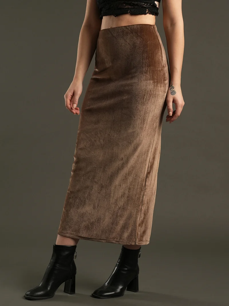 globus Globus Women High-Rise Midi Party Pencil Skirt