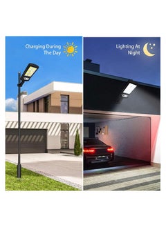 SYOSI Solar Lights Outdoor, 1Pcs 6000 Lumens LED Solar Powered Motion Sensor Wall Lamp, IP67 Waterproof with Remote Control, Durable Security Light for Outside Wall, Garden, Yard, Porch  - Image 2