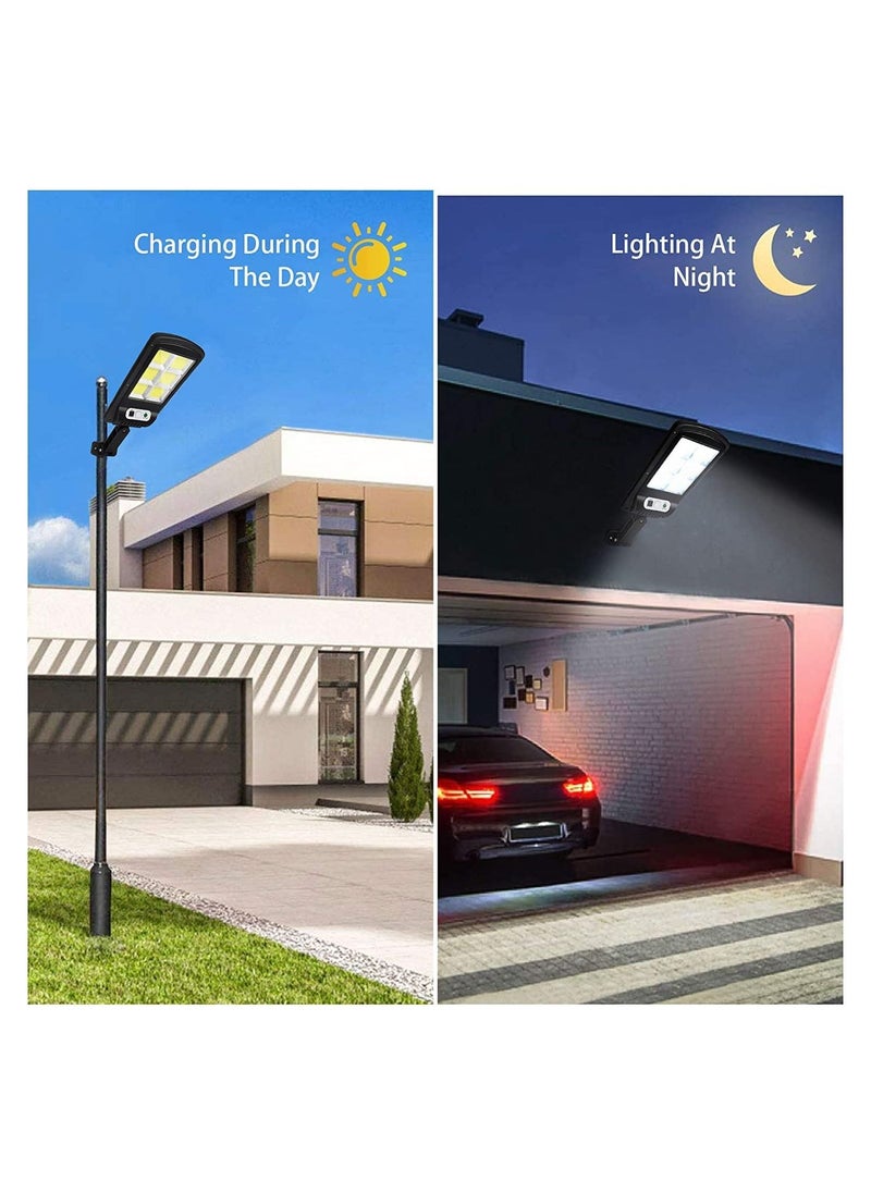 SYOSI - Solar Lights Outdoor, 1Pcs 6000 Lumens LED Solar Powered Motion Sensor Wall Lamp, IP67 Waterproof with Remote Control, Durable Security Light for Outside Wall, Garden, Yard, Porch - Image 1