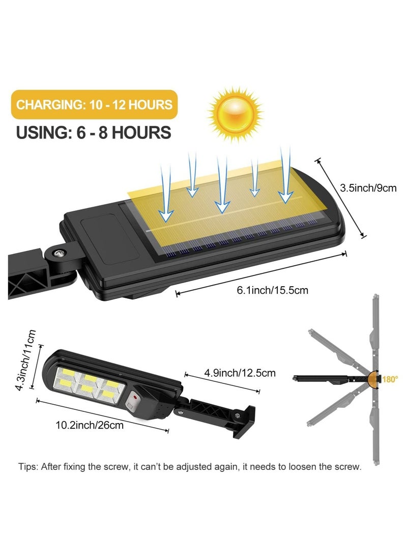 SYOSI - Solar Lights Outdoor, 1Pcs 6000 Lumens LED Solar Powered Motion Sensor Wall Lamp, IP67 Waterproof with Remote Control, Durable Security Light for Outside Wall, Garden, Yard, Porch - Image 1