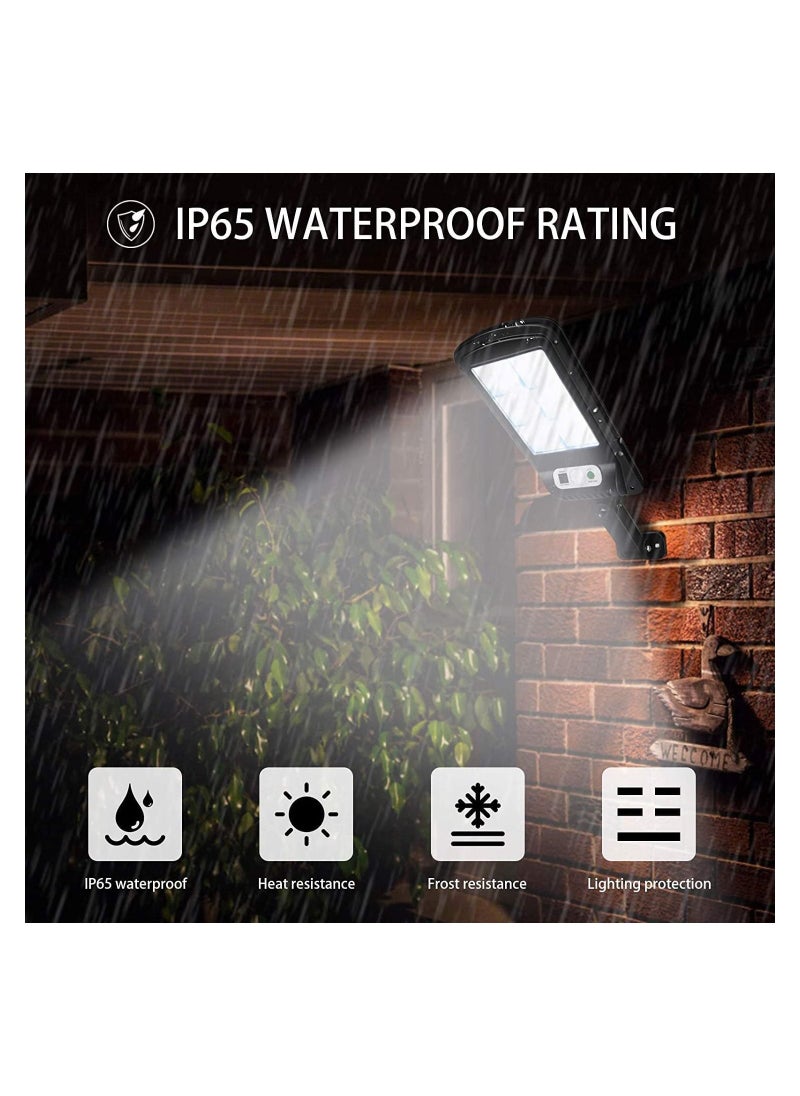 SYOSI - Solar Lights Outdoor, 1Pcs 6000 Lumens LED Solar Powered Motion Sensor Wall Lamp, IP67 Waterproof with Remote Control, Durable Security Light for Outside Wall, Garden, Yard, Porch - Image 1