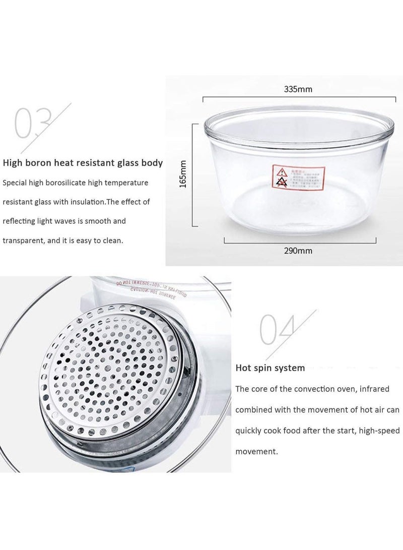 Hope Turbo Halogen Low Fat Oven, 12 Litres, 1300W, Air Fryer Cooker with Triple Cooking Power - Image 4