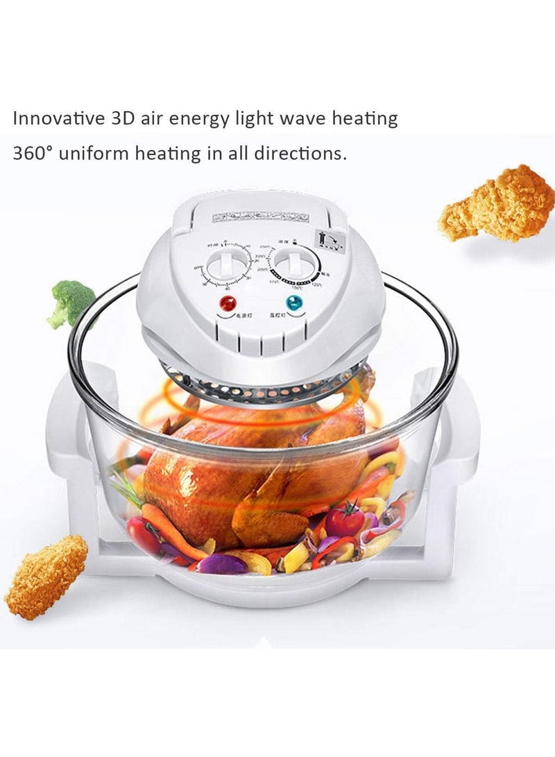 Hope Turbo Halogen Low Fat Oven, 12 Litres, 1300W, Air Fryer Cooker with Triple Cooking Power - Image 2