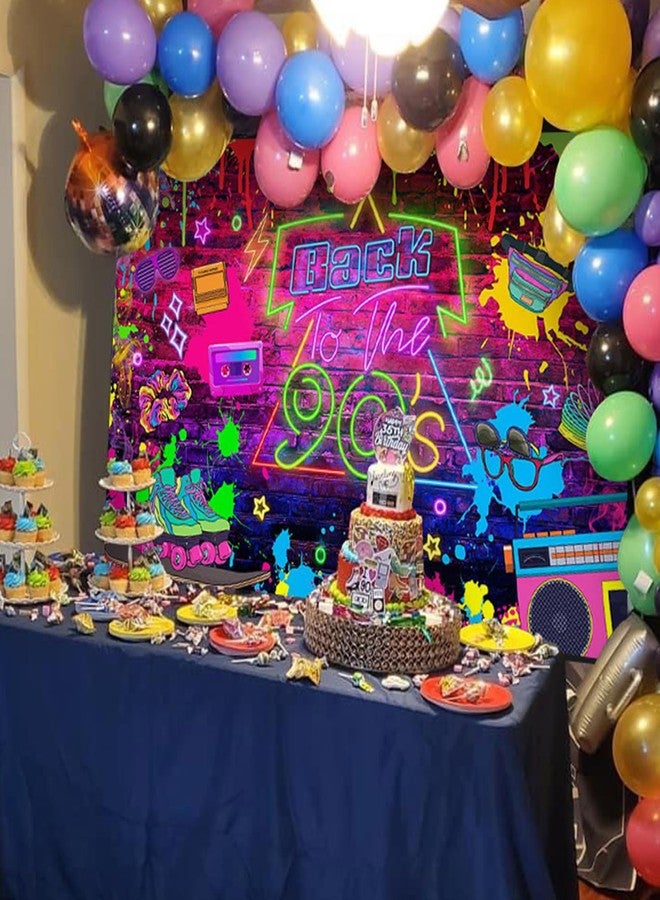 Mocsicka 90's Party Decorations Back to 90's Banner 90's Backdrop Hip Hop Graffiti Background 1990s Party Decorations Backdrop for Photography, 72.8 x 43.3 Inch - Image 5