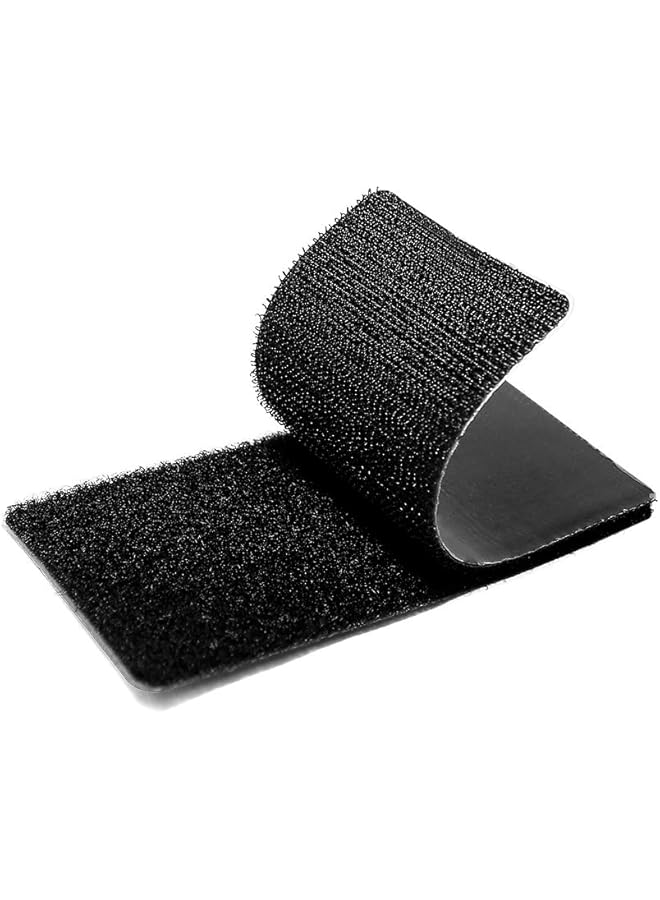 promass 2 x 4 Inch - 15 Sets - Adhesive Square Hook and Loop Tape - Heavy Duty Strips - Sticky Back Fastener