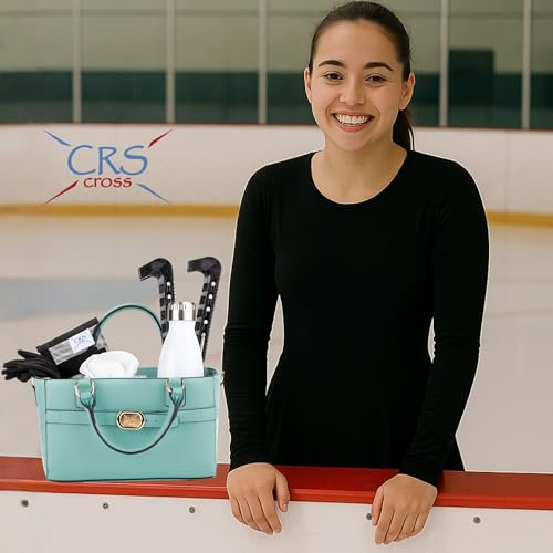 CRS Cross Rink Side Tote. Ice Skating Accessory Bag-Figure Skating, Roller, Inline Skaters, Dance, Cheer.Organizes Guards Water Bottle Phone (Rink Side Tote, Sea Foam) - Image 3