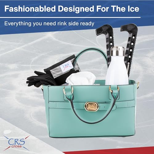 CRS Cross Rink Side Tote. Ice Skating Accessory Bag-Figure Skating, Roller, Inline Skaters, Dance, Cheer.Organizes Guards Water Bottle Phone (Rink Side Tote, Sea Foam) - Image 2