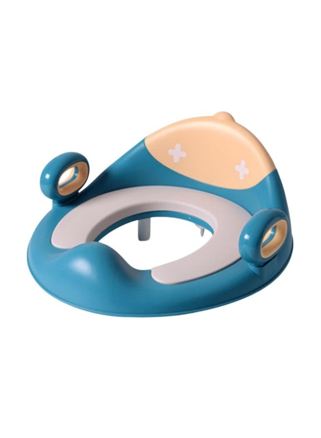 GUCHIGU Baby Toilet Training Seat with Soft Cushion | Anti-Slip Kids Potty Seat with Splash Guard | Comfortable & Safe Toddler Toilet Seat Trainer for Boys & Girls (1–8 Years, Blue-White-Cream) - Image 1